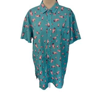 Retro Rifle NVGO Men Owl Button Down Shirt Eclectic Grandpa